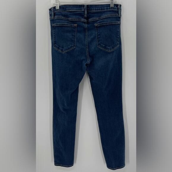 Frame Le Skinny de Jeanne Dark Wash Boho Indie Preppy Jeans Size 33 - Picture 9 of 15
